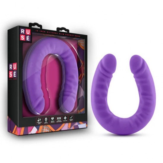 Blush Ruse Silicone Slim Double Dong 18 Inch