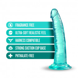 Blush B Yours Plus 7.5-inch long dildo (cyan)