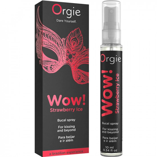 Orgie Wow! Blowjob Spray 10mL (Strawbreey Ice)