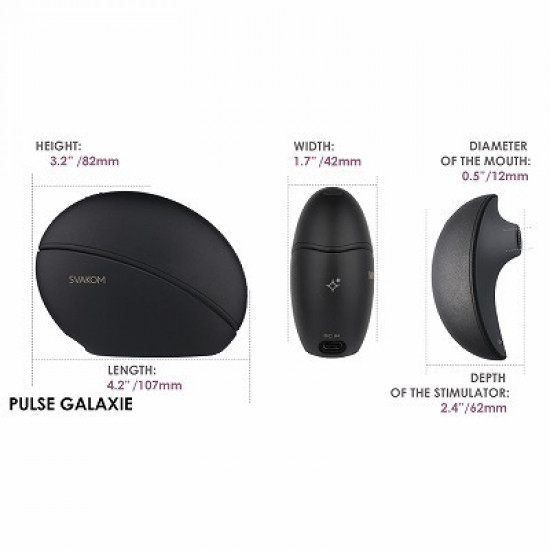 Svakom Pulse Galaxie Suction Vibrator (Black)