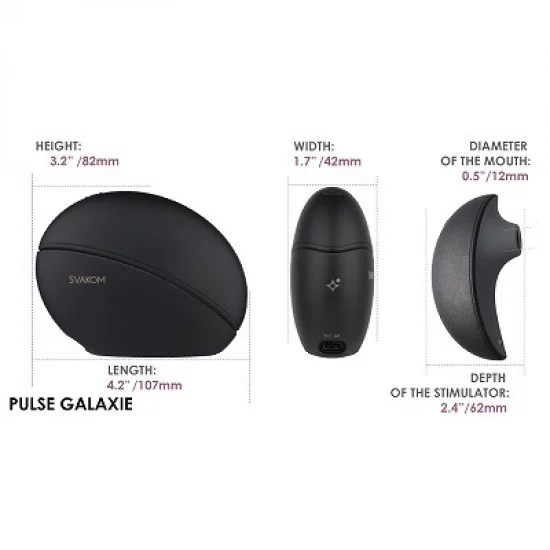 Svakom Pulse Galaxie Suction Vibrator (Black)